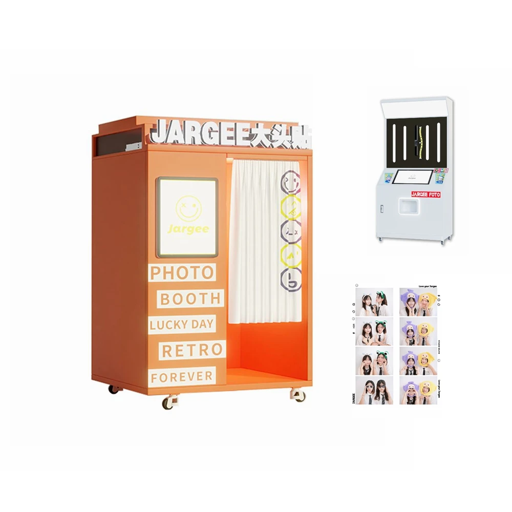 Mobile Party Cabin Selfie Box Source Self Service Instant Printing Big Head Sticker Photobooth Stand Selfie Box