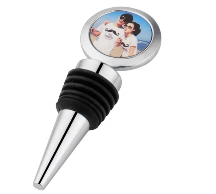 Lancoda Souvenirs Guests Photo Gifts 5 Types Zinc alloy Sublimation Wine Bottle Stopper