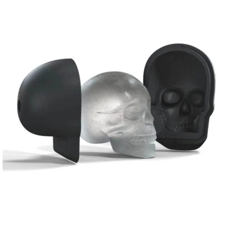 RAYBIN Silicone Ice Molds 3d Skull Ice Cube Mold Skull Ice Cube Trays for Whiskey