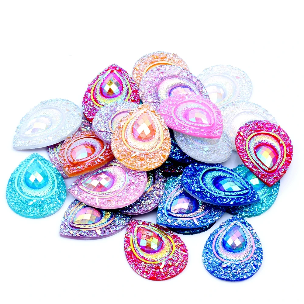 Hot Sale 18*25MM Water Drops Drill 200g About 260pcs Resin Rhinestones Flat Back For Crafts Scrapbooking DIY Clothes Shoes Comb