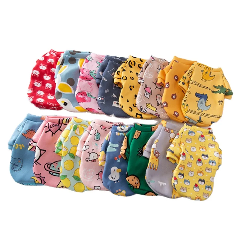 Manufacturer Wholesale Factory Pet Clothes Fashion cartoon Popular Dog Clothes Pet Jacket Cheap Dog Clothes