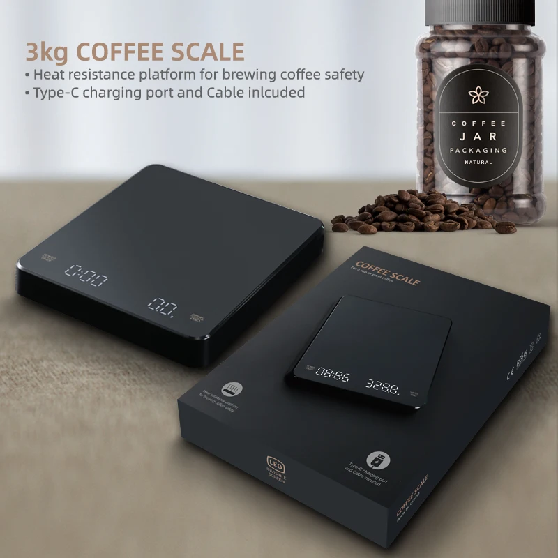 Guangdong Electronic Scale RTS 0.1Gram 3Kg Kitchen Food Baking ini Coffee Scale Timer Function