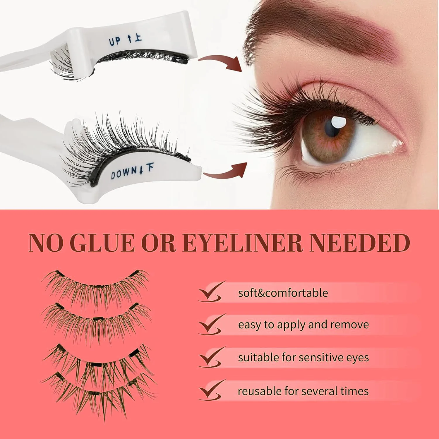 High Quality Cheap Luxury Magnetic Eyelashes For Easy Application Long-Lasting Full Volume Soft Curl Lashes