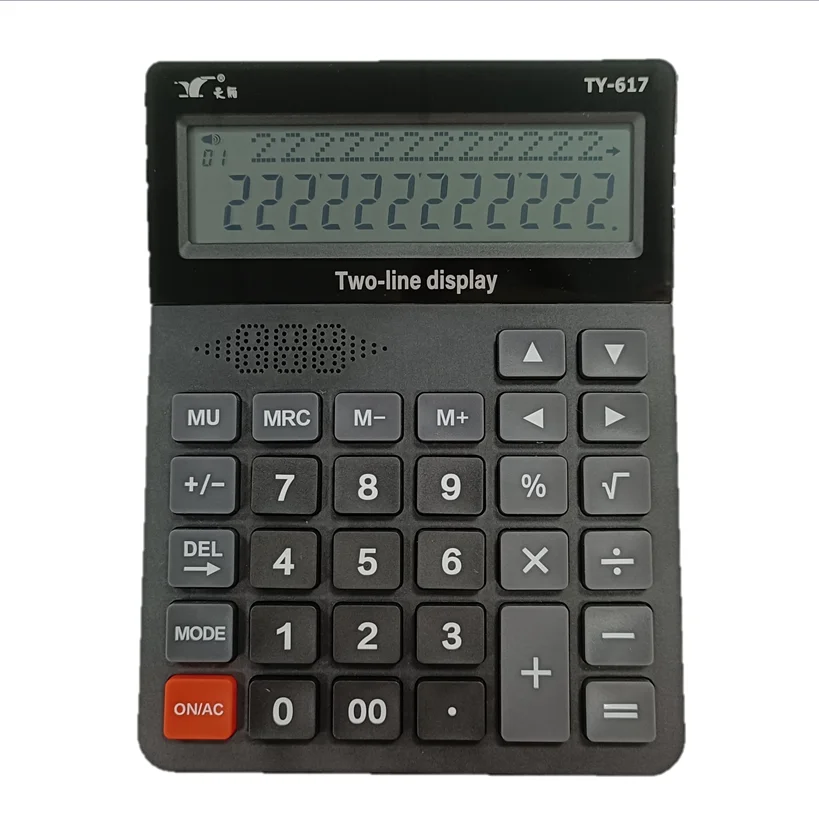 12-значный Настольный калькулятор AAA Battery 2-строчный дисплей чек и режим Voicepro