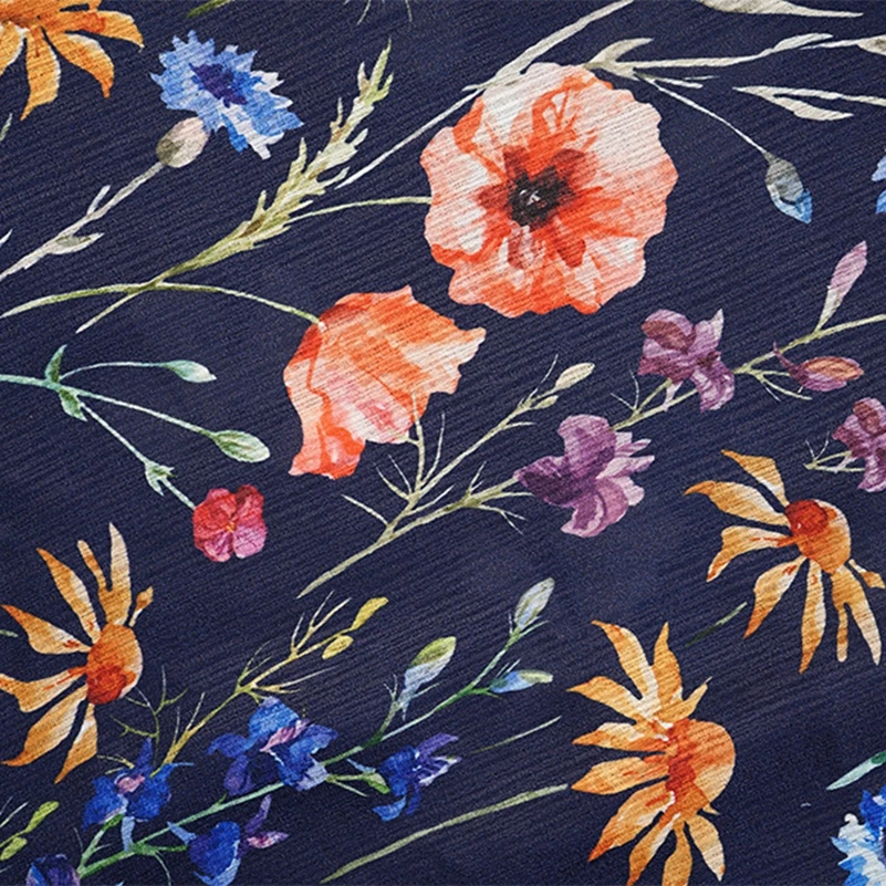 Digital printed tea towels design your own digital print mens No MOQ denim printed fabric for dress