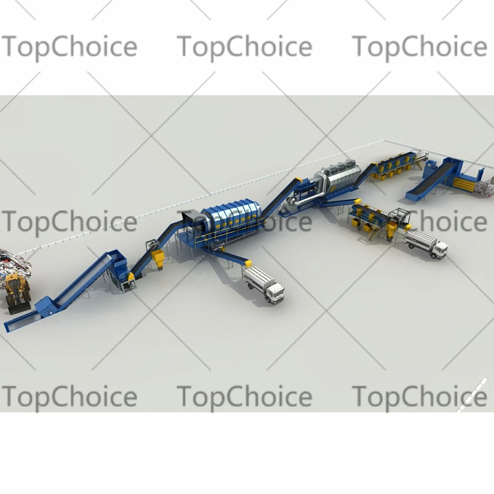 Solid Waste Belt Conveyor Waste Disposal Station Urban Solid Waste Model