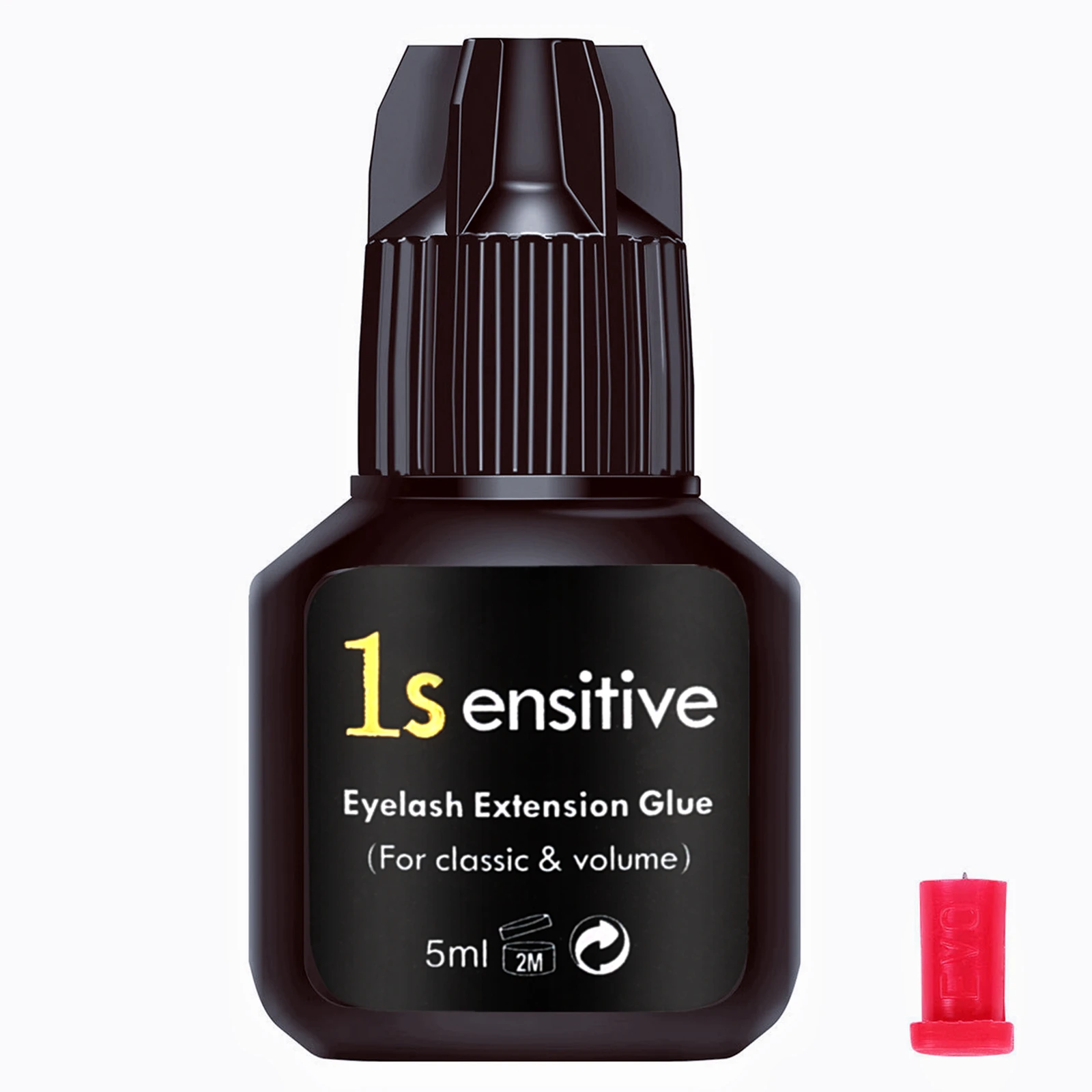 Eyelash Extension Glue Ultra Strong Russian Volume Lash Adhesive 1 Sec Bonder For Classic/Volume/Hybrid/Premade Fan Lashes 5ml