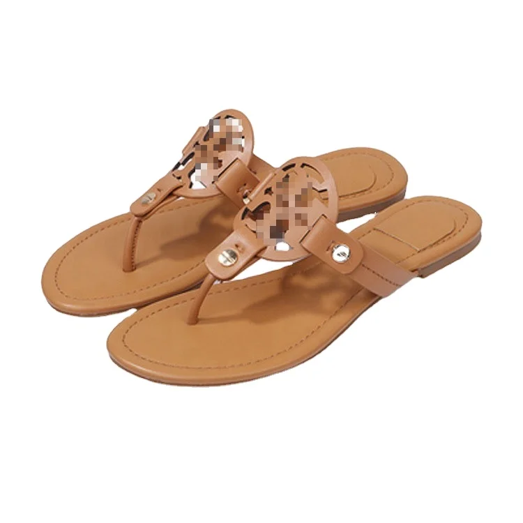 Summer Hot Selling luxury faux fur fashion Leather Flip pu Flops Designer Women Sandals slippers
