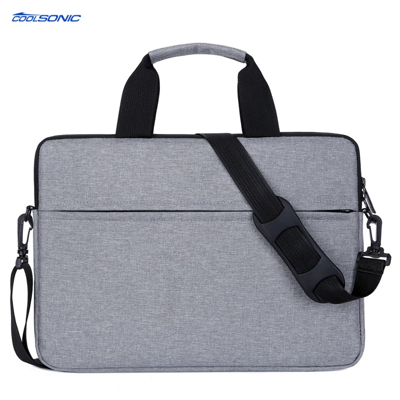 Custom Printed Logo 13 14 15 Inch Lightweight Laptop Shoulder Bag Protective Vertical Laptop Bag With Strap For Luggage