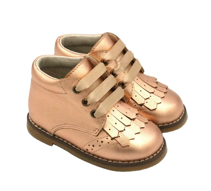 Детские кожаные ботинки с жесткой подошвой, детские кроссовки, школьная обувь для мальчиков и девочек