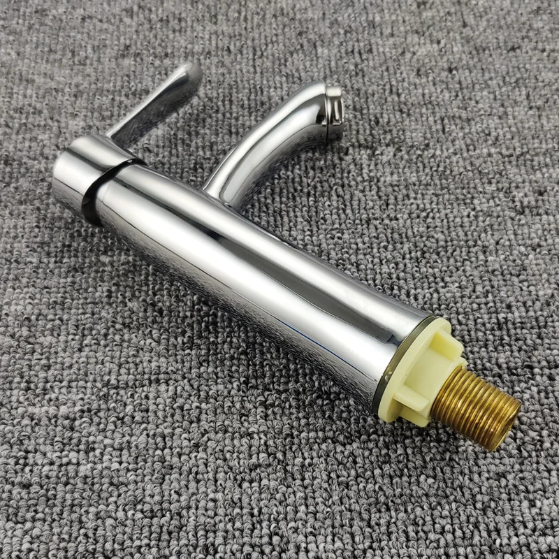 Bathroom Waterfall Tap Single Handle Deck Mounted Outdoor Zinc Body Wash Basin Faucet