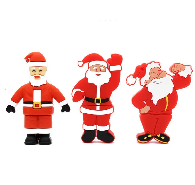JASTER plastic cartoon Santa Claus pendrive 4GB 8GB 16GB 32GB 64GB 128GB usb2.0 pen drive Christmas gifts usb flash drives