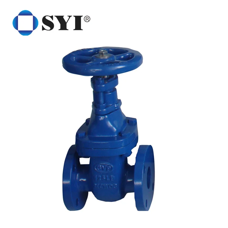 SYI Excellent Corrosion Protection PN10 PN16 DIN 3352 F4 Non-Rising Stem Metal Seated Gate Valve