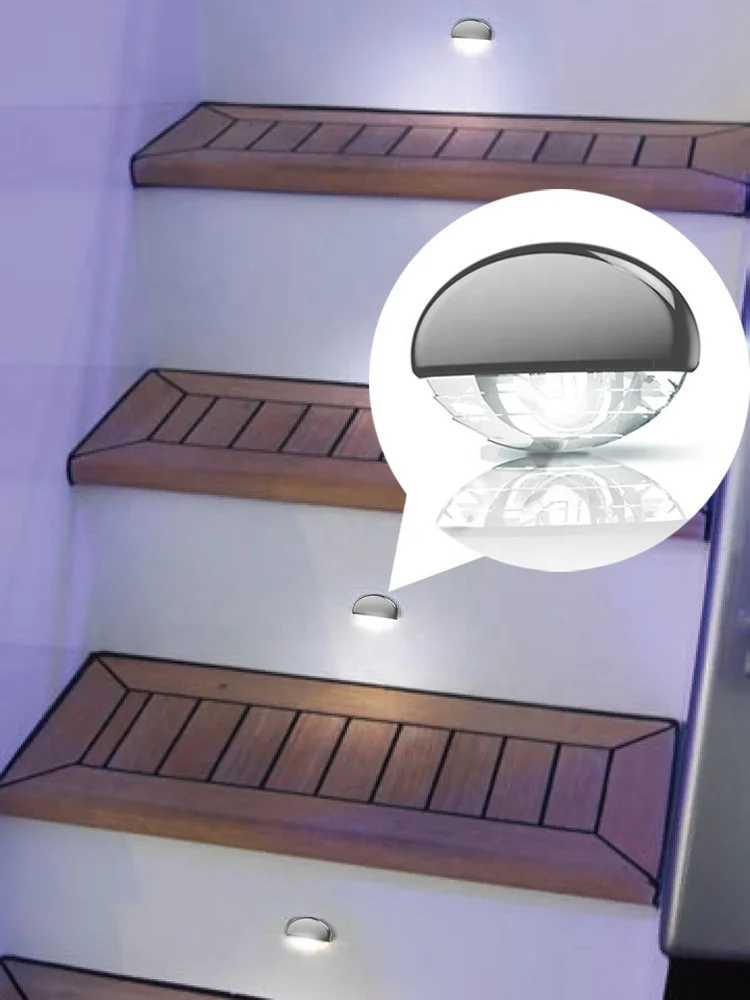 Yacht Boat RV Trailer 12V LED Deck Courtesy Step Lights