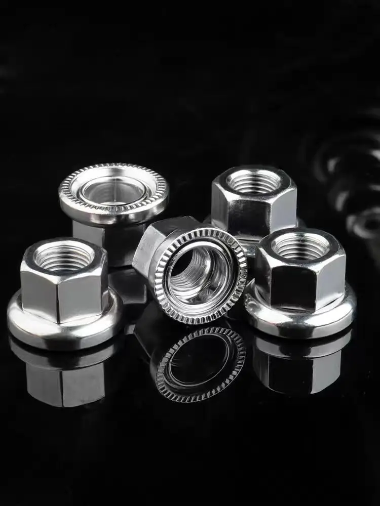 Flower drum nut screw rear axle nut brand flange front wheel rear wheel screw non-slip front axle bike