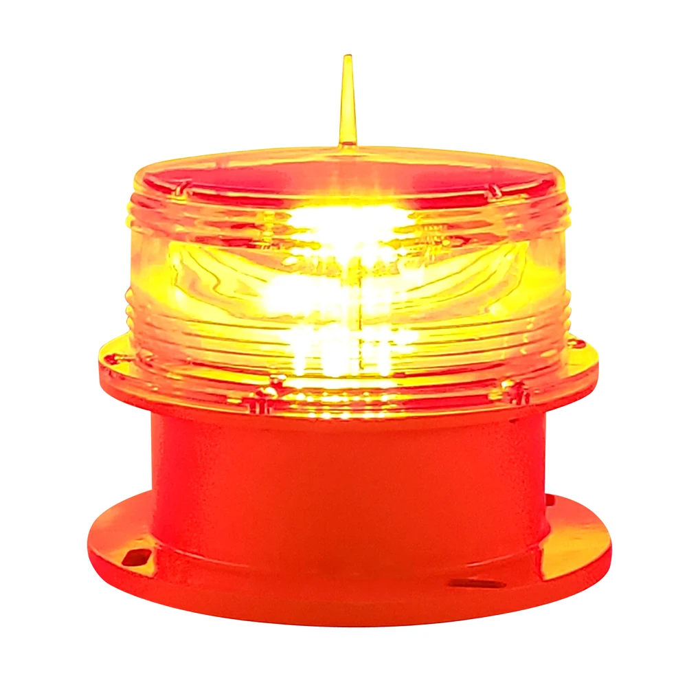 LED Solar powered aircraft warning light / tower crane obstruction lighting