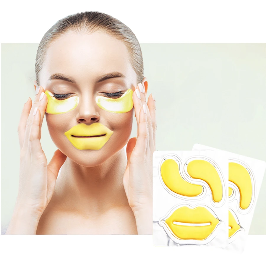 customized deep moisturizing collagen lips and eyes mask pads crystal gel mask for anti aging