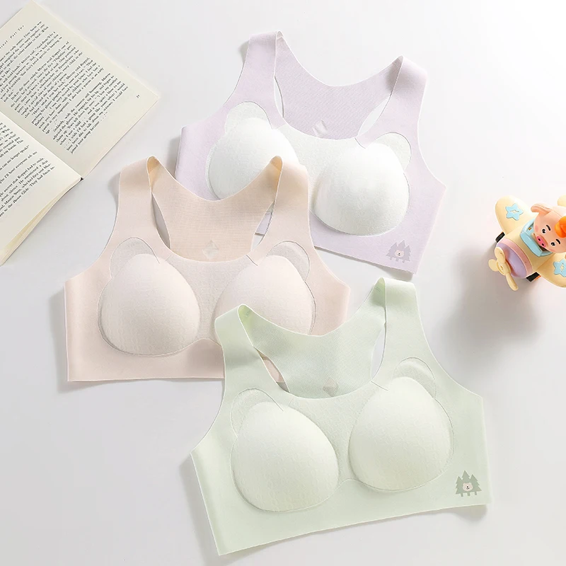High Quality Free Size Breathable Push Up Girl Bra Teenagers Comfortable One-Piece Sports Bra Wire Free Sports Bras for Girl