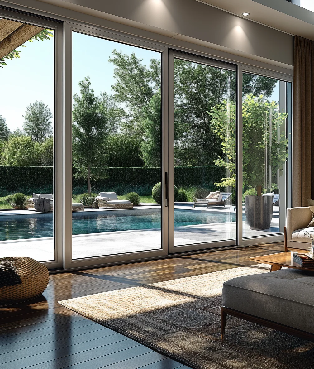 Beigeman Balcony Large glass panoramic picture window Guardrail design sliding window Thermal break house sliding window