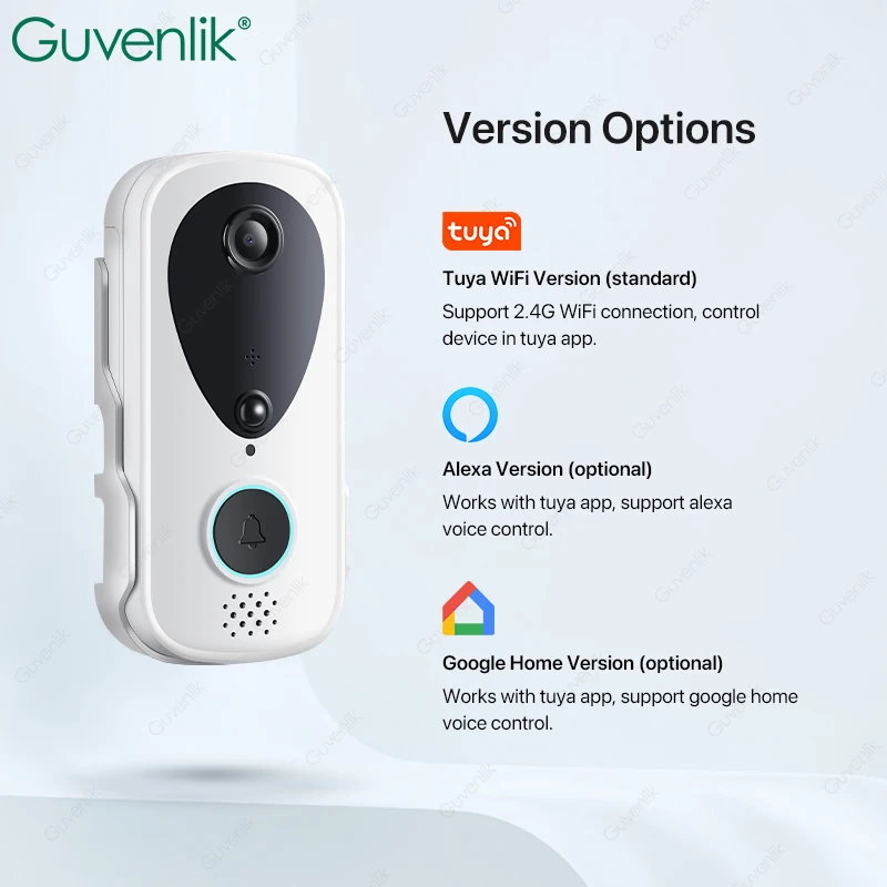 Guvenlik Wireless Door Camera Video Doorbell Wifi Smart Home Doorbell Camera Villa Alarm HD Video Doorbell Intercom Apartment