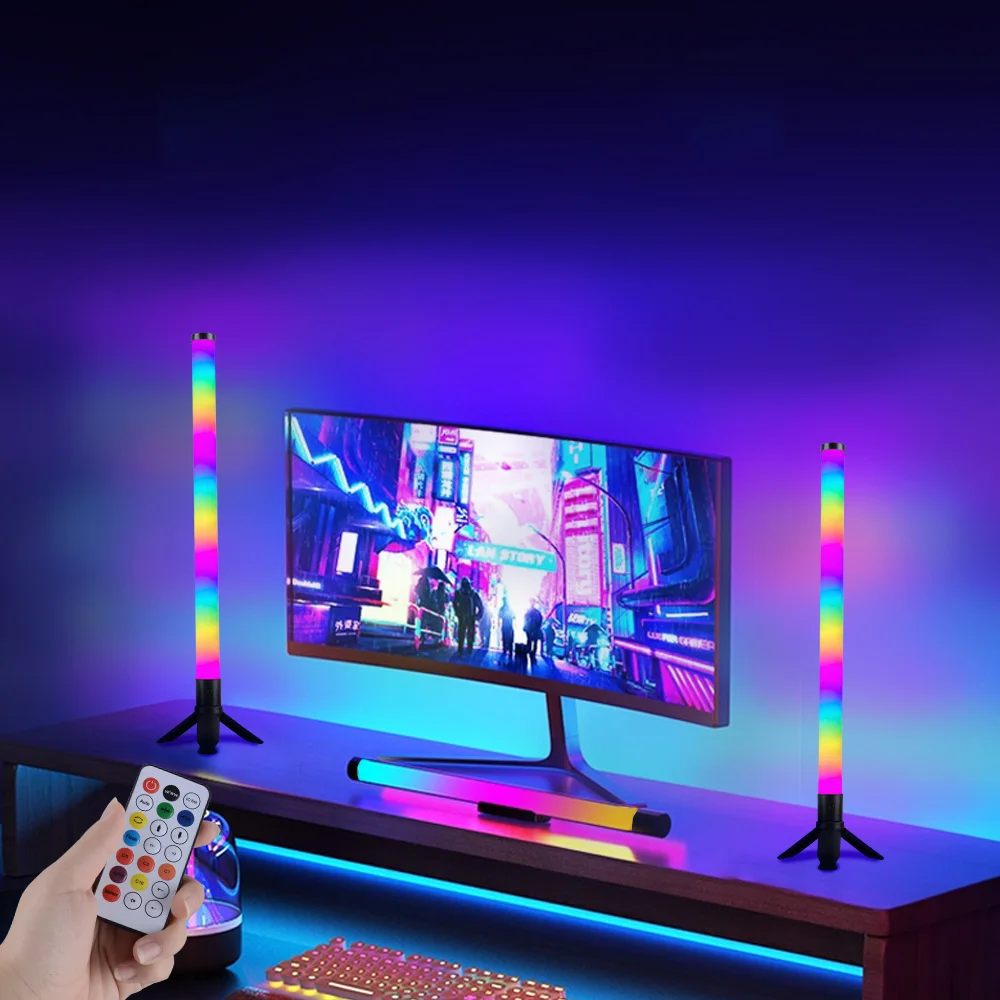 Dingdian LED Remote Control&app Control 3W Atmosphere Desktop Light Usb Charging Led Corner Floor Lamp RGB PC Modern White 80