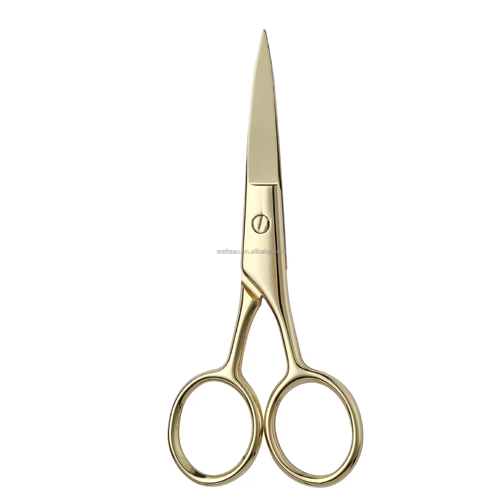1pc Stainless Steel Nose Hair Mini Small Scissors Eyelash Facial Hair Straight Round Tip For Eyebrows Nail Manicure Makeup