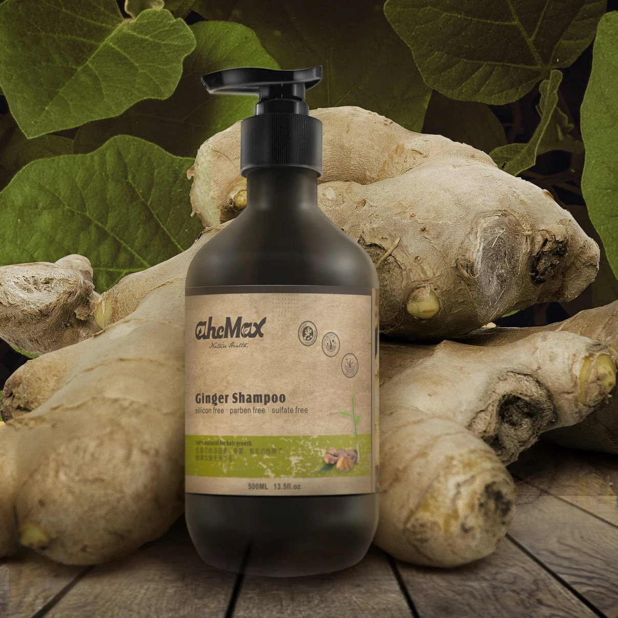 Organic shampoo 100% pure and bio plant hair ginger shampoo hair care