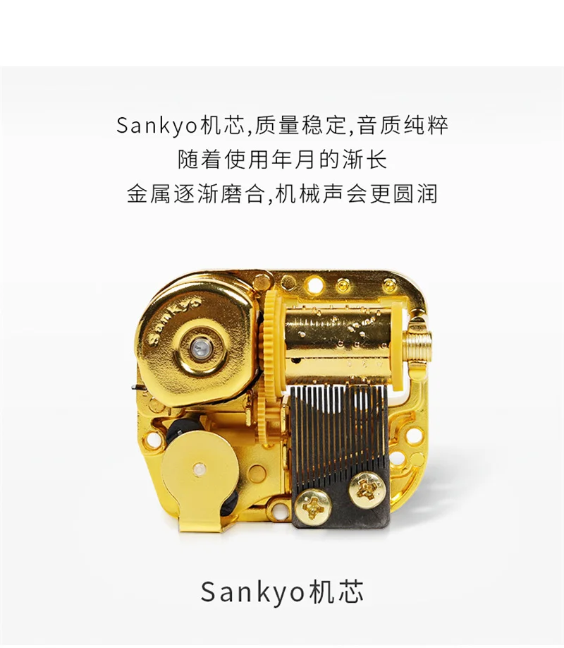 DIY custom logo creative gift engraved words selected songs transparent acrylic music box