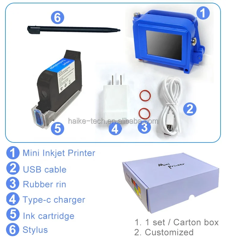 Quick Dry Ink Handheld Inkjet Printing Machine for Non Porous Metal Plastic QR Code Batch Marking