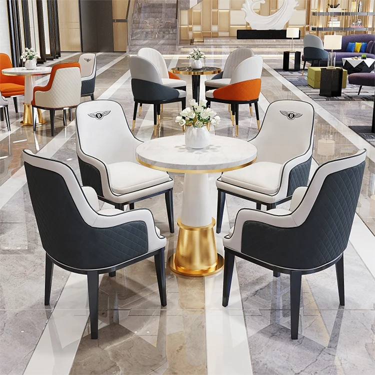 
(SP EC219) Customized leisure coffee shop furniture table and chairs modern restaurant chairs with table  (1600065376445)