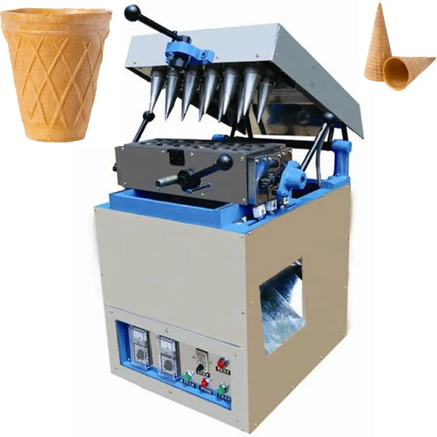 Wafer Biscuit Automatic Pizza Tea Coffee Maker Waffle Icecream Edible Cup Make Ice Cream Cone Machine