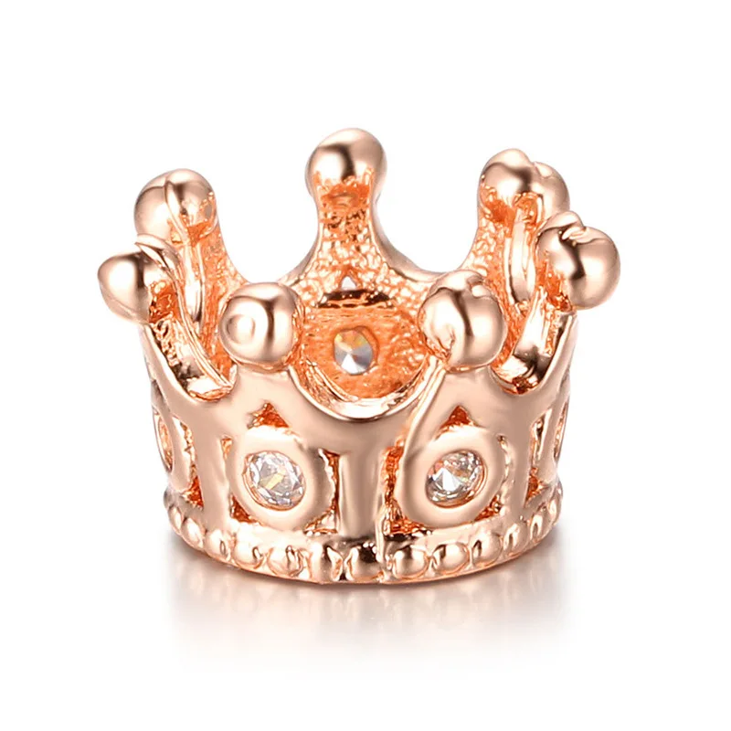 2023 Micro inlay crown zircon necklace hanging cushion  jewelry accessories for bracelet making