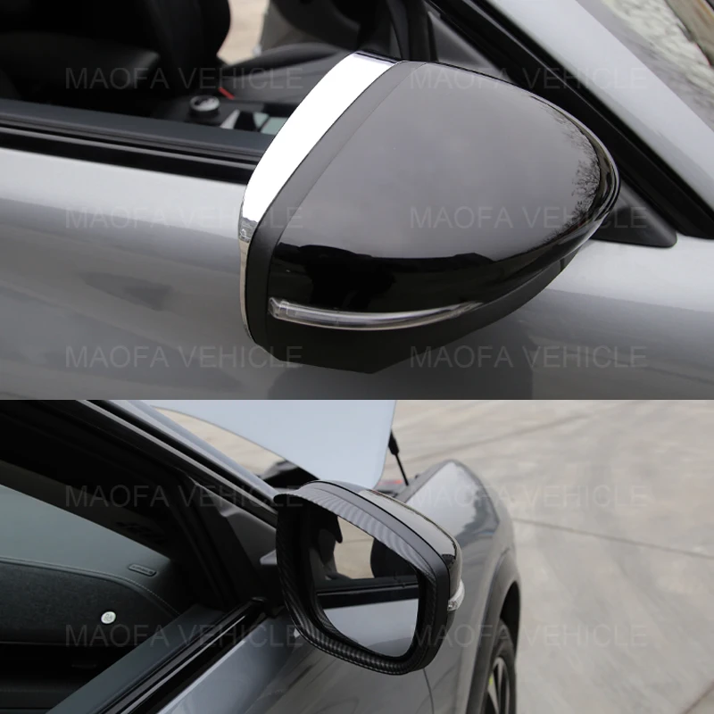Car Part Real Carbon Fiber Rear View Side Mirror Rain Eyebrow Cover For Ford Mustang Mach-E 2021 2022 2023