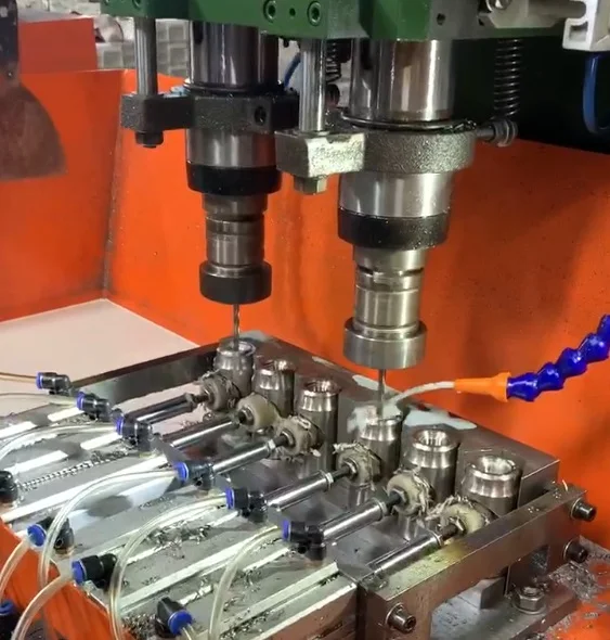 Industrial Pneumatic Double Spindle 2 Spindle Drilling and Tapping Machine for Copper,Aluminum,Zinc,Iron
