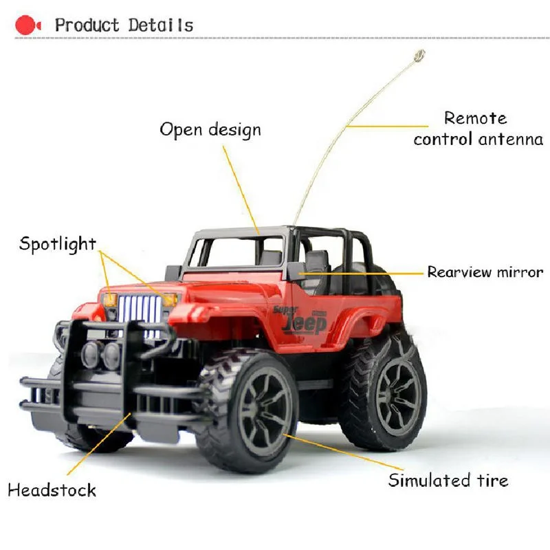 1:24 Remote Control Car Oversized Remote Control Car Road SUV off-Road Vehicle electric toy gift RC Car