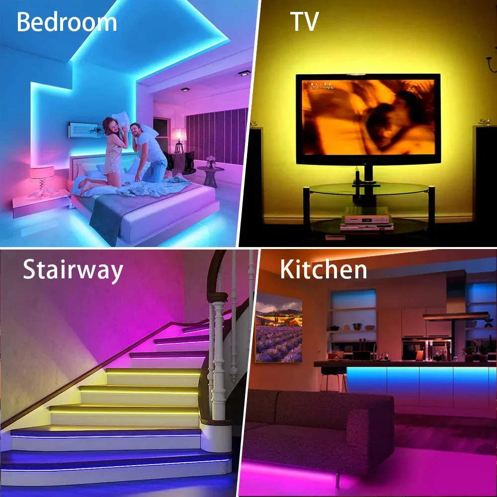 Led Strip Lights RGB 5050 LED Light Smart APP Control for TV Backlight Christmas Party Home Decor Lighting Ribbon for Room