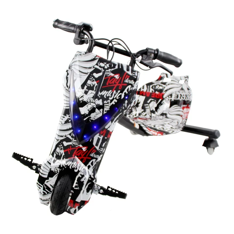 2022 Fashion Folding Battery Kids Kick Scooter Baby Girl With Music and LED Lights 3 Wheel Electric Drift Car for Sale