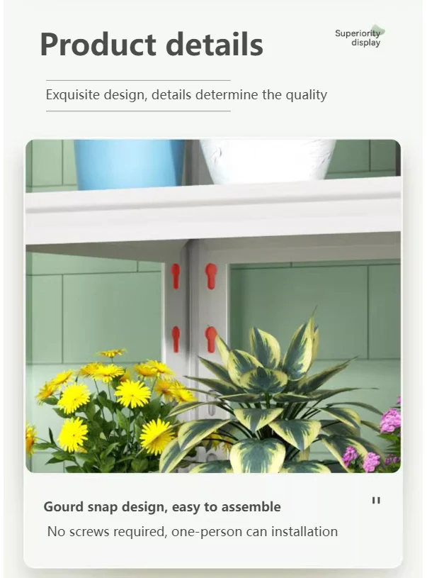 High Quality Plant Stand Boltless Rack Indoor Metal Steel Shelf for Multiple Plants Corner Tall Flower Holders for Garden