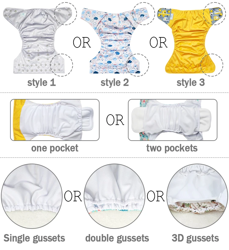 free cloth diaper samples eco pastel newborn baby aio reusable washable nappies cotton bamboo cloth diaper