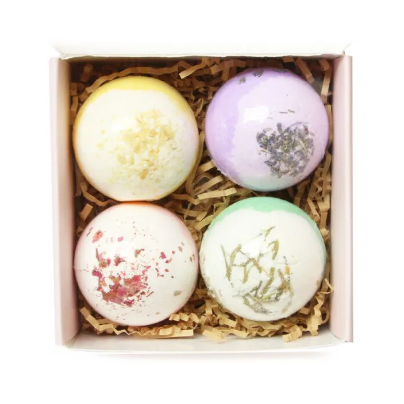 Add your logo bath salt balls, birthday explosion ball gift box, multi-bubble milk rose bath balls