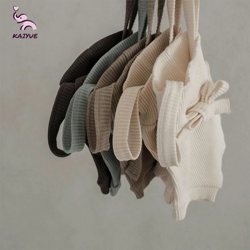 2024 Summer Baby Girls Clothes Sets Cute Cotton Short Sleeve Fashionable Thin Adjustable Suspenders Cotton  Button Suit