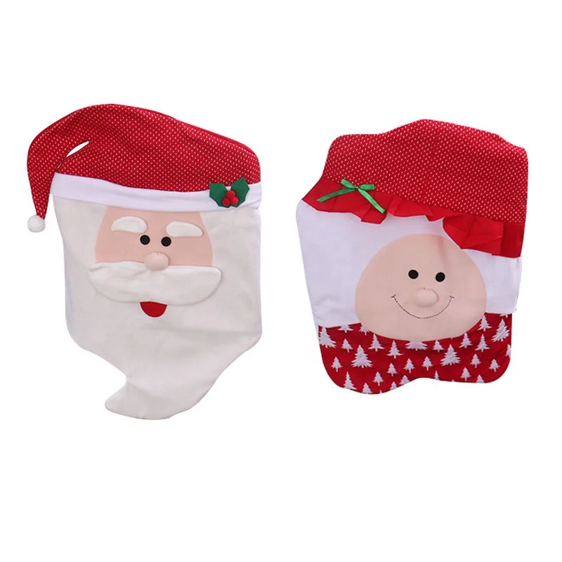 
2021 hot sale christmas chair clothe cover, appearance christmas chair cover, dinning chair covers 