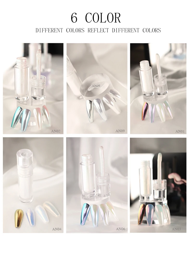 Factory price gel nail polish private label nail polish bottle Magic Mirror Liquid Powder  with Brush