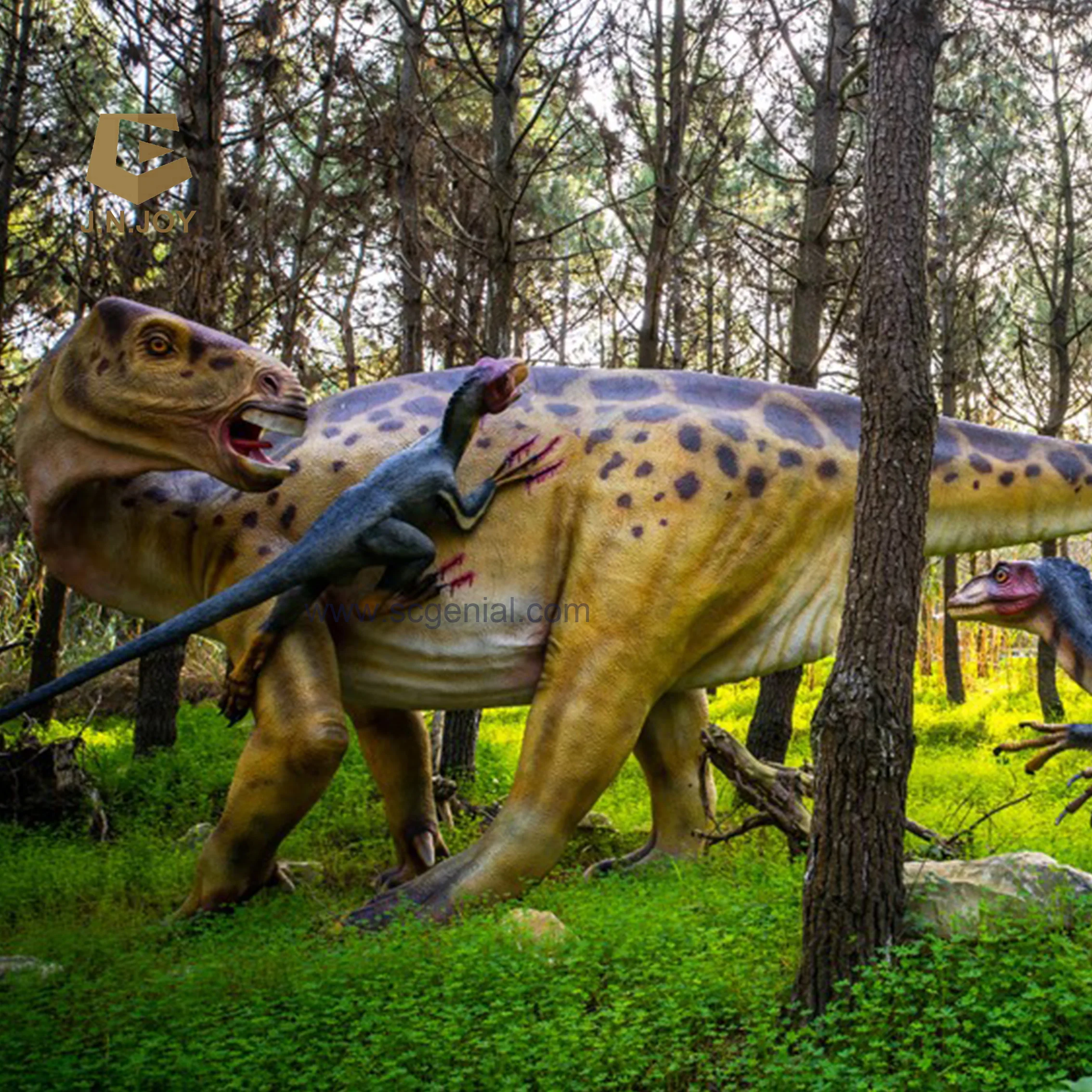 JNZM24  Dinosaurios Motorized Dinosaur Figure Real Size Dinosaur Animatronics Sale For Dino Park