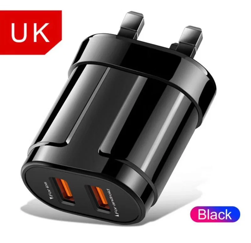 
Wholesale OEM UK US EU 2.4A Travel Charger USB Mobile Charger for Iphone samsung Universal USB Wall Charger 