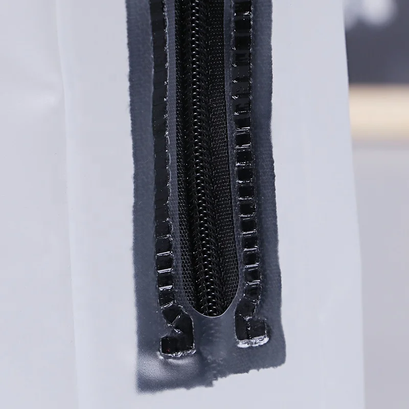 Биоразлагаемый матовый прозрачный дорожный косметический пакет из ПВХ на молнии с логотипом заказчика