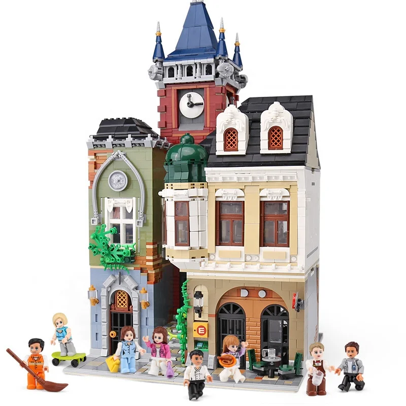 Wholesale 4030pcs City Street View Block Brick Toys Old Pub Model DIY Small Particle Building Block Sets for Kids