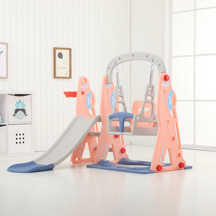 Wholesale Plastic Outdoor Indoor Playground Baby Kids Slide And Swing Set