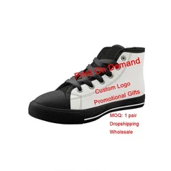 Оптовая продажа холщовая детская обувь Наруто унисекс на заказ с высоким верхом прогулочная повседневная Вулканизированная