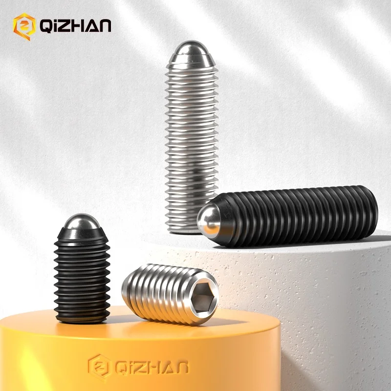 Factory Direct Customizable M3 to M20 M4 M6 M8 Hex socket Plunger Screw Ball Plunger Spring Loaded Ball Plungers